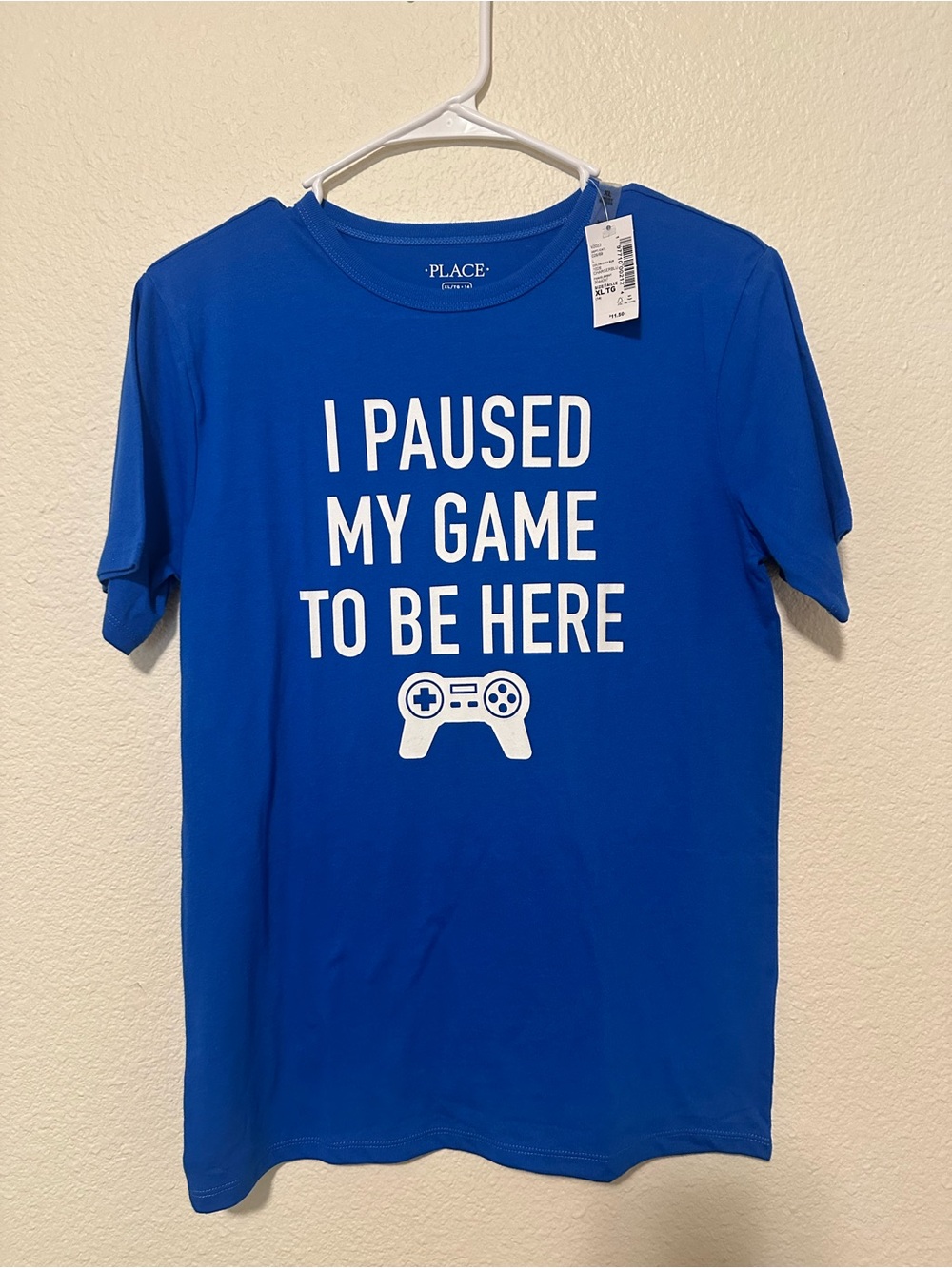 Place Royal Blue Gamer Graphic Tee with White Text